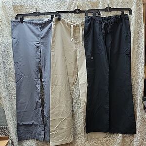 Bundle of 3 scrubs pants: Grey-urbane, Crest-tan, Cherokee-black  sizes S/XS